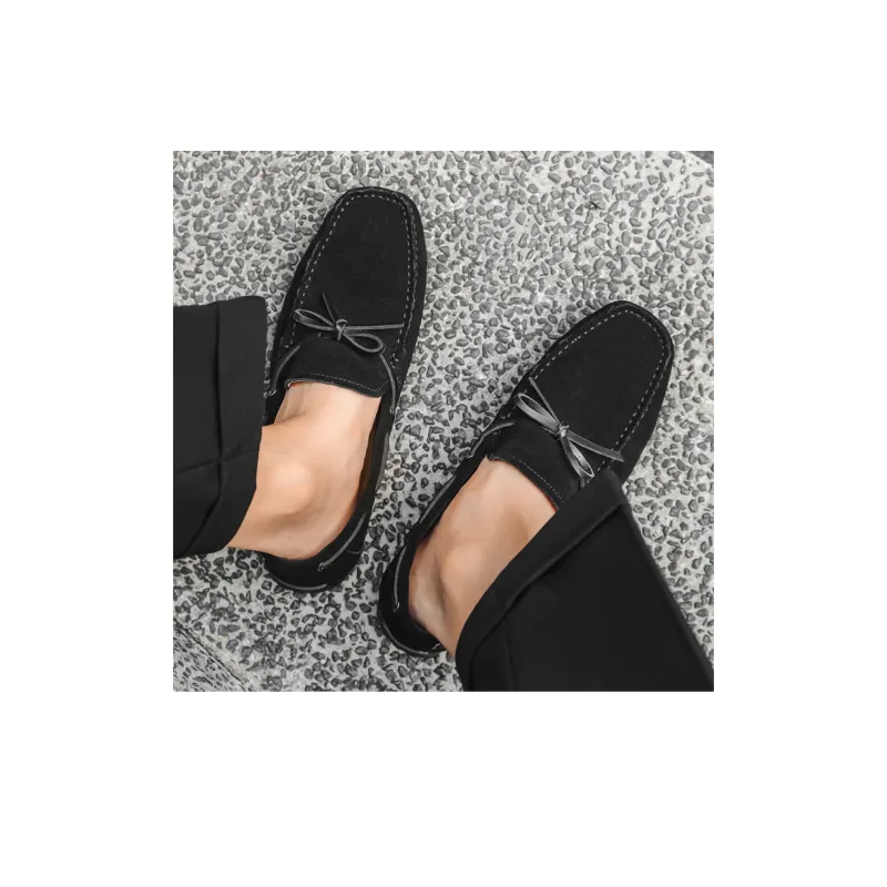 Chi Wolf Gommino Loafers Men Black/Brown-2
