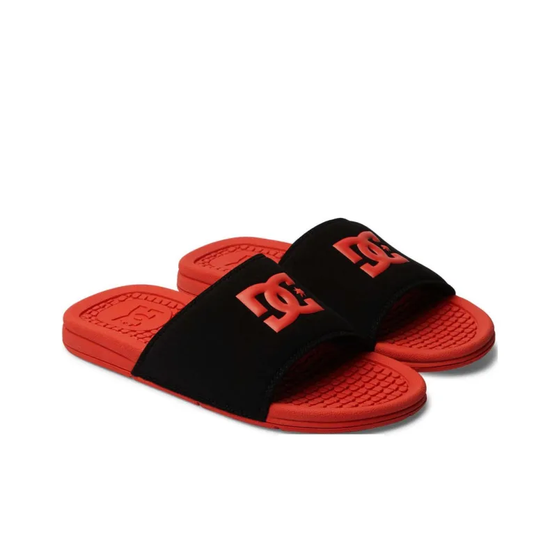 DC Shoes Slide Slippers Men's Black Red-2