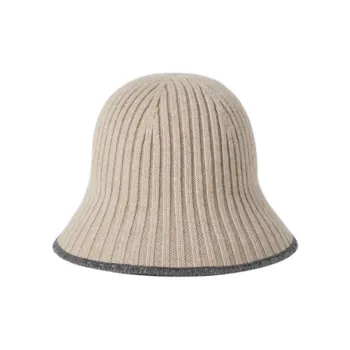 Brunello Cucinelli Polyamide Wool Cashmere Mulberry Silk Bucket Hats Women's Coffee