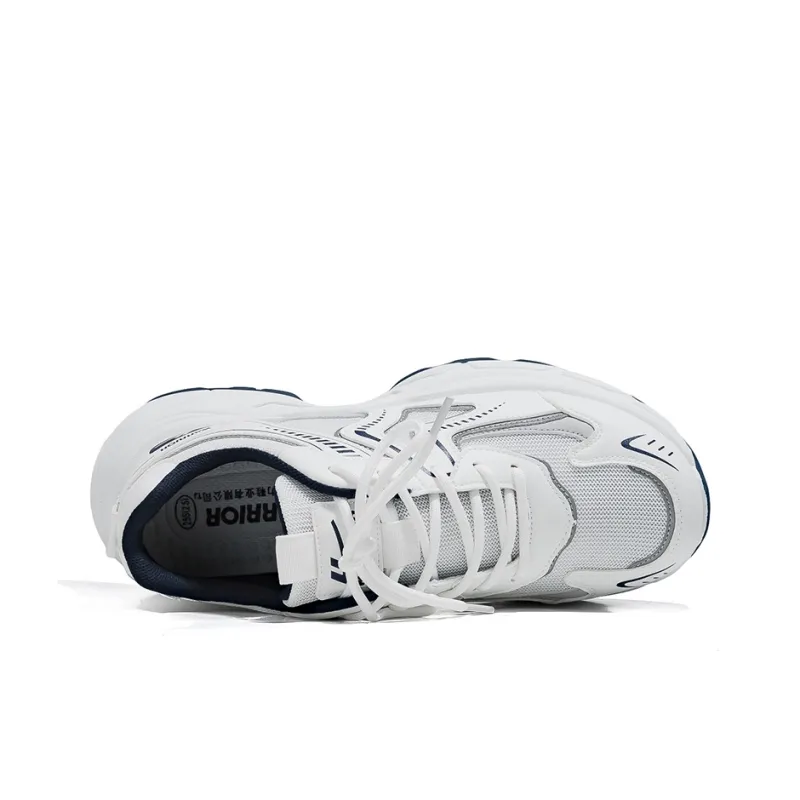 Warrior Low Top Chunky Sneakers Men's White Blue-3