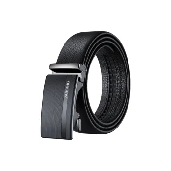 AOKANG Cow Leather Belts Men's Black Width 3.5cm