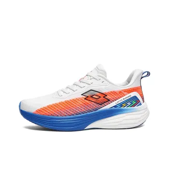 LOTTO Cushioned Impact Resistant Wear Resistant Slip Resistant Low Top Running Shoes Men's White Blue