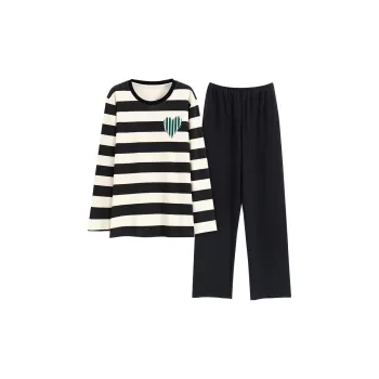 The Story Of The Flower Season Pajama Set Men's Black