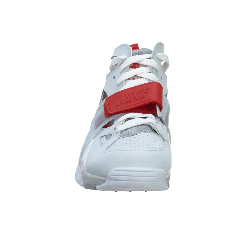 Nike Air Trainer Huarache Comfortable And Durable Slip-Resistant Mid-Top Vintage Basketball Shoes Men's Gray White-2
