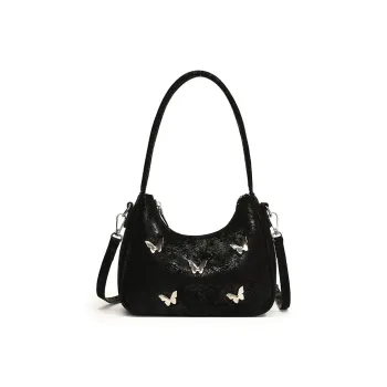 Bywhich PU Shoulder Bag Regular Women's Black/White/Silver