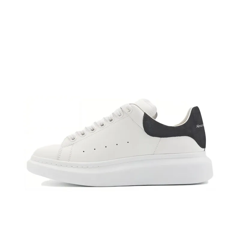 Alexander McQueen Oversized Sneaker 'Black Embossed Suede Crocodile'-0