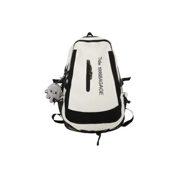 Barang Bear Nylon Backpack Unisex Black/White