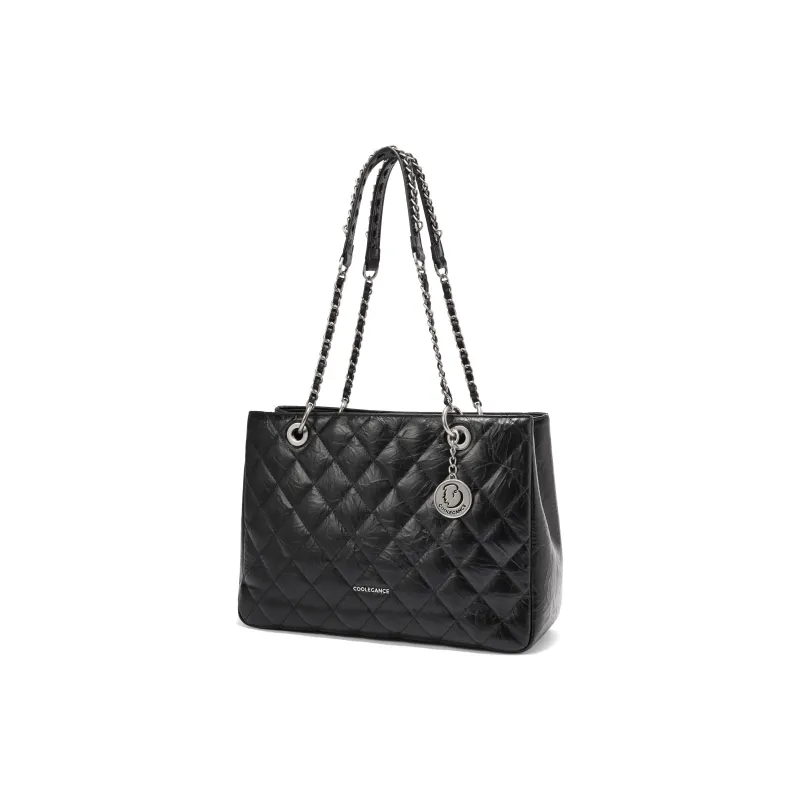 BELLE Artificial Leather Tote Bag, Shoulder Bag Women's Black-1