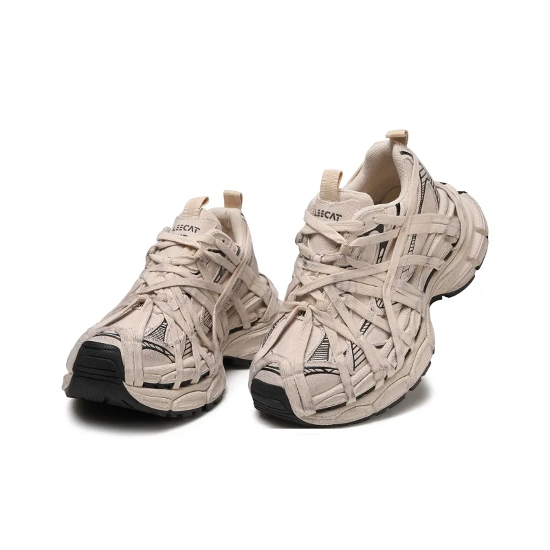 LEECAT STUDIO Anti-Slip And Wear-Resistant Lightweight Height Increasing Low-Top Chunky Sneakers Women's-17