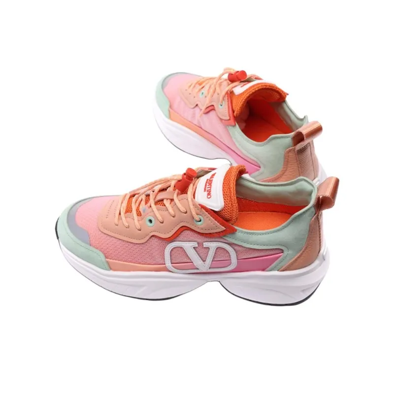 Valentino Low Top Casual Shoes Women's Orange-4