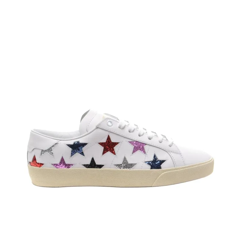 SAINT LAURENT Low Top Skateboard Shoes Men's White-1