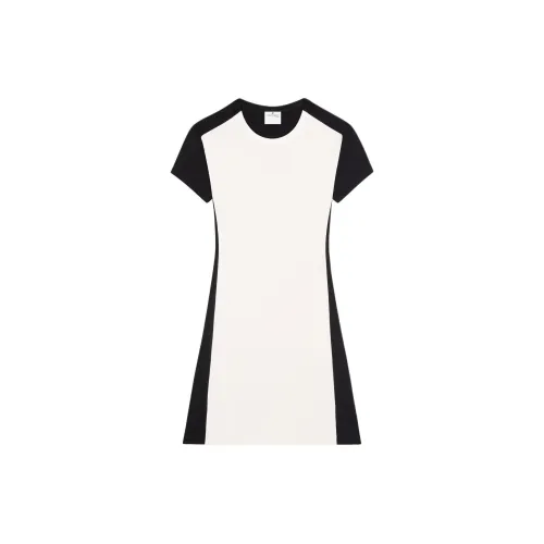 COURREGES Short-Sleeved Dresses Women's Heritage White Black/Traditional Black/White