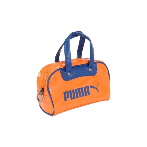 PUMA Synthetic Leather Boston Bag Handbag Mini Unisex Orange