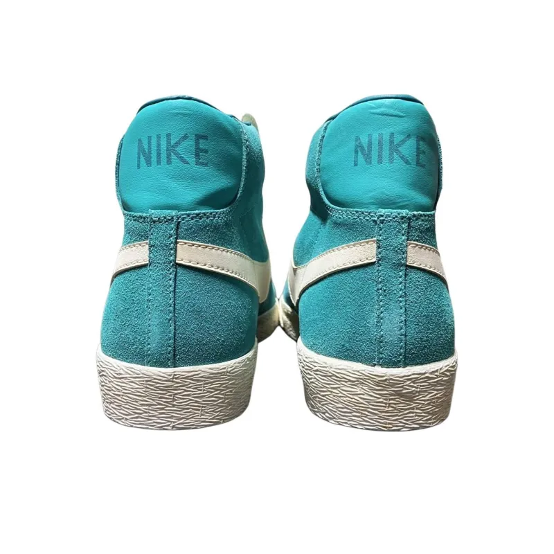 Nike Blazer High Slip-Resistant Water-Resistant And Wear-Resistant Mid-Top Skateboard Shoes Men's Blue-3
