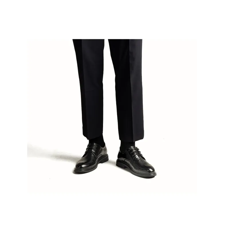 JOSINY Dress Shoes Men Low Top Black-6