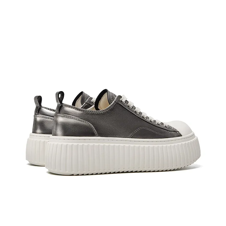 CHERYKALLY Low-Top Skateboard Shoes Women's Gunmetal-2