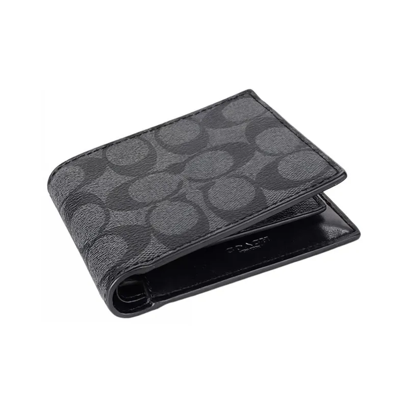 COACH Men 3 IN 1 Wallet Charcoal/Black-2