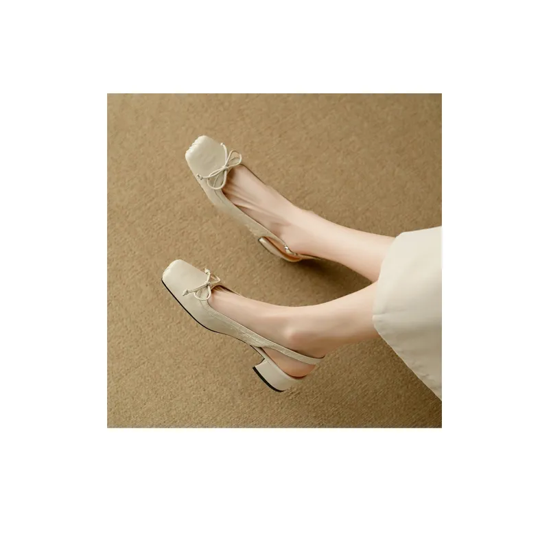 Echo&yolo Chunky Heel High Heels 3.5cm Women's-6