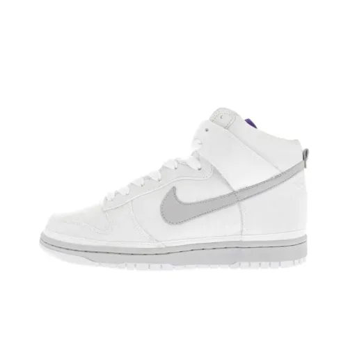 Nike Dunk High Vintage Basketball Shoes Unisex Mid-Top White