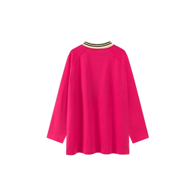 CHUU Raglan Sleeve T Shirt Women's Rose Red-1