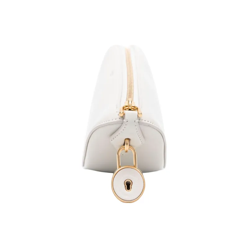 Alaia Goatskin Clutch Women's White-2