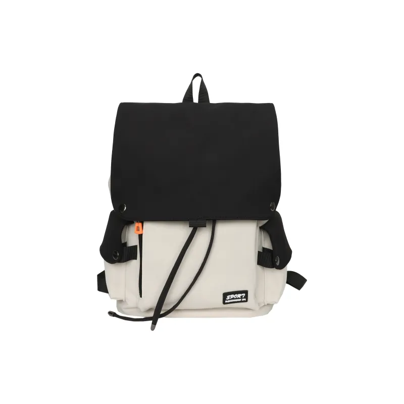 LETOO Nylon Fabric Backpack Regular Unisex Blue White/Black White/Black/Green White-6