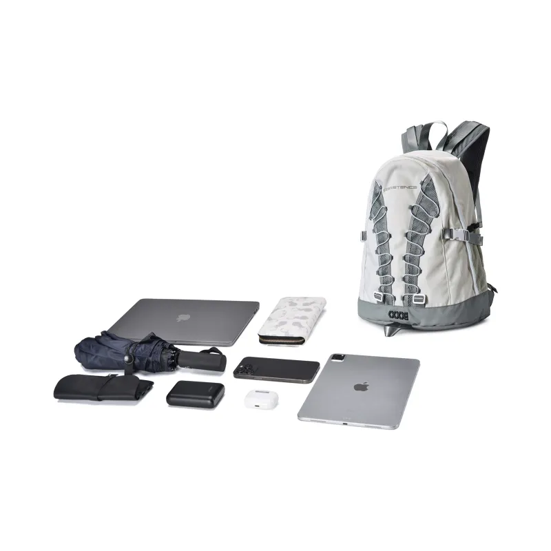 COEXISTENCE Polyester Water Repellent Travel Hiking Commute Outing Backpack Regular Unisex White-5