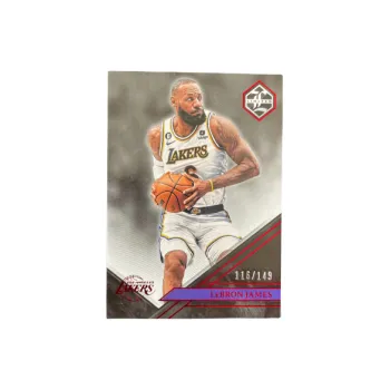 PANINI 2022 23 LeBron James Chronicles, Lakers, LeBron James, Old Man 116/149, Red Parallel Sports Cards 1 Pc