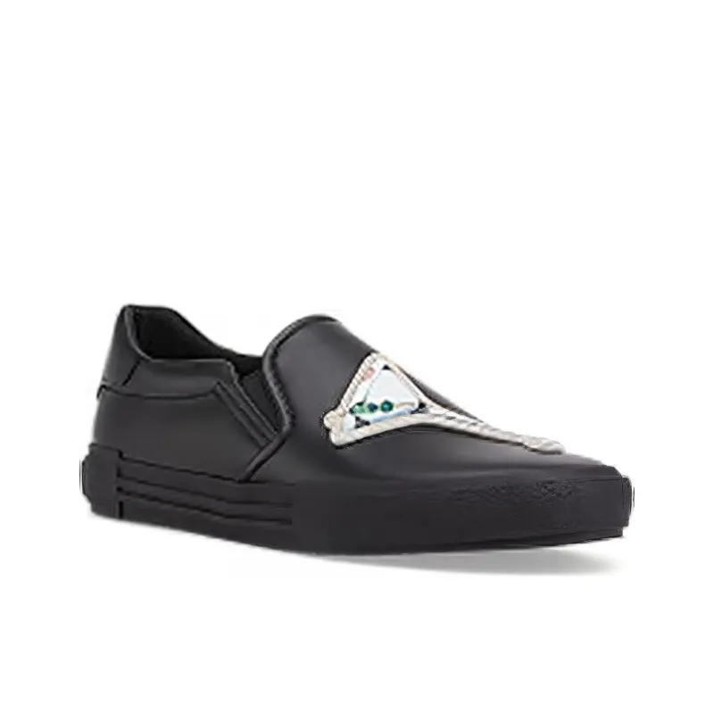 FENDI Low Top Stylish Skateboarding Shoes Men's Black-2