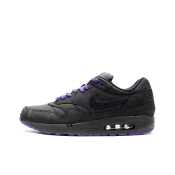 Nike Air Max 1 Anti-Slip Wear-Resistant Low-Top Running Shoes Men's Black Purple