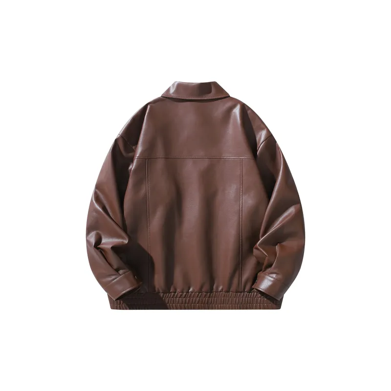 Qnxeey Leather Jackets Unisex-7
