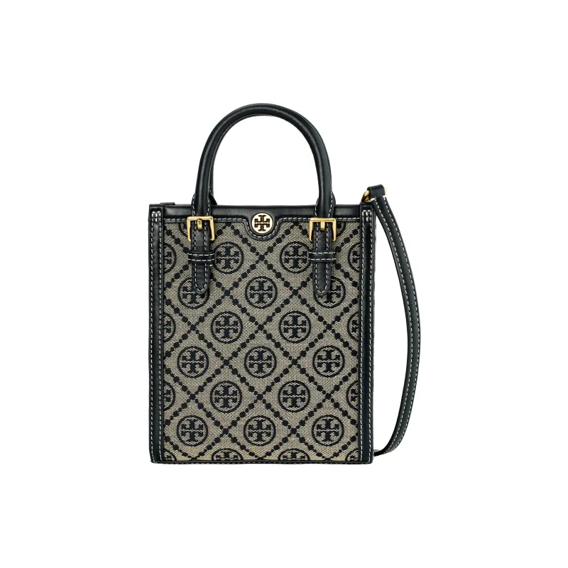 TORY BURCH T Monogram Mini Tote Navy-1