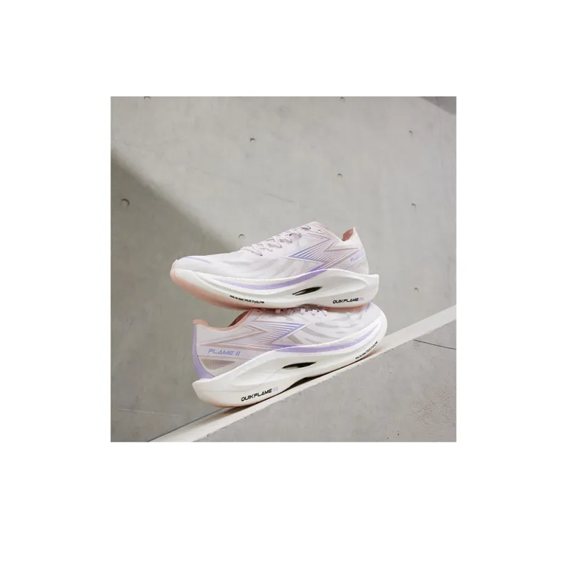 361° Feiran 2 Running Shoes Unisex Low Top Pink/White/Purple-5