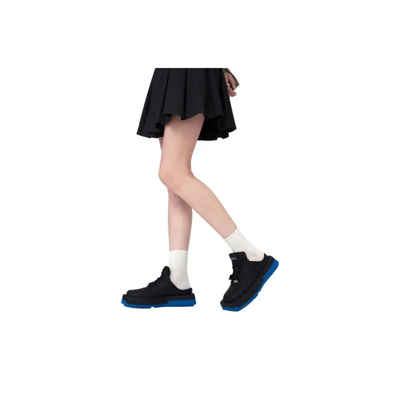 CHOCO CONCERT Low Top Skateboard Shoes Unisex Black Blue-9