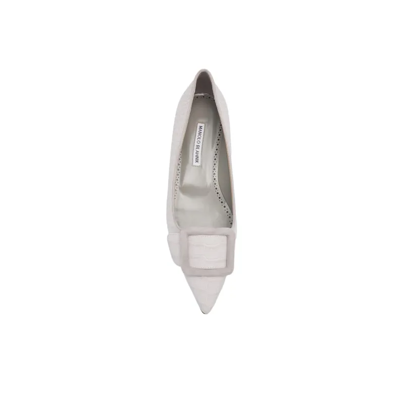 MANOLO BLAHNIK Maysalepump Casual Single Shoes Women's Gray-4