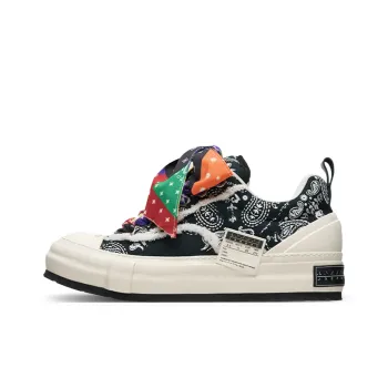 VESSEL Nougat Paisley Slip Resistant Cushioning Low Top Skateboard Shoes Unisex Black
