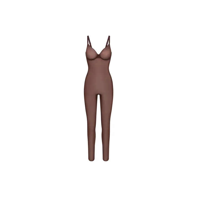 SKIMS SIMPLY BARE UNDERWIRE CATSUIT Shapewear Bottom Women's COCOA/Cocoa-0