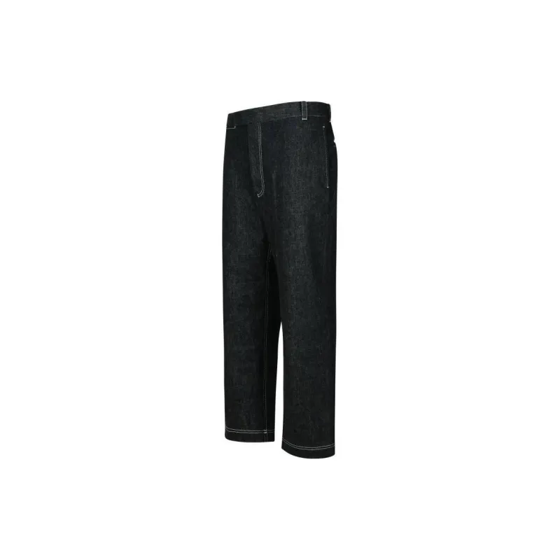 THOM BROWNE Contrast Stitched Wide Leg Trousers-2