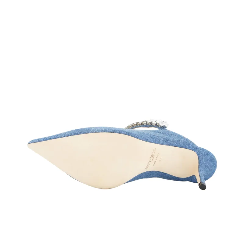 Jimmy Choo Bing Slip Resistant Closed Toe Slippers Women's Blue-4