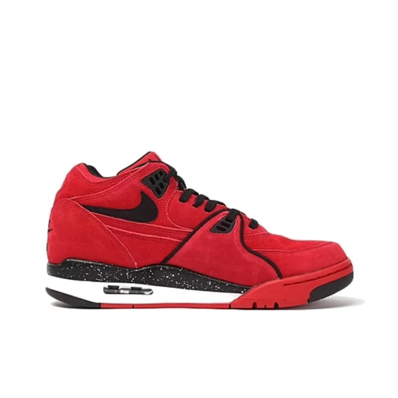 Nike Air Flight 89 Anti Slip Wear Resistant Mid Top Vintage Basketball Shoes Men's Red-1