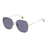 Silver White Frame-Gray Purple Lens