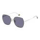 Silver White Frame-Gray Purple Lens