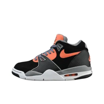 Nike Air Flight 89 Anti Slip Wear Resistant Mid Top Vintage Basketball Shoes Unisex Black