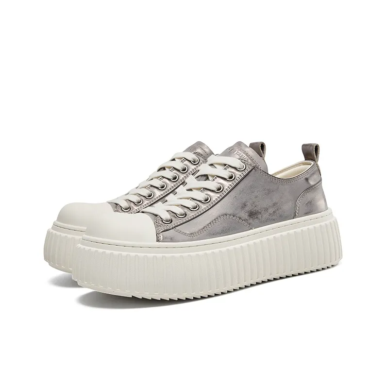 CHERYKALLY Low-Top Skateboard Shoes Women's Gunmetal-7