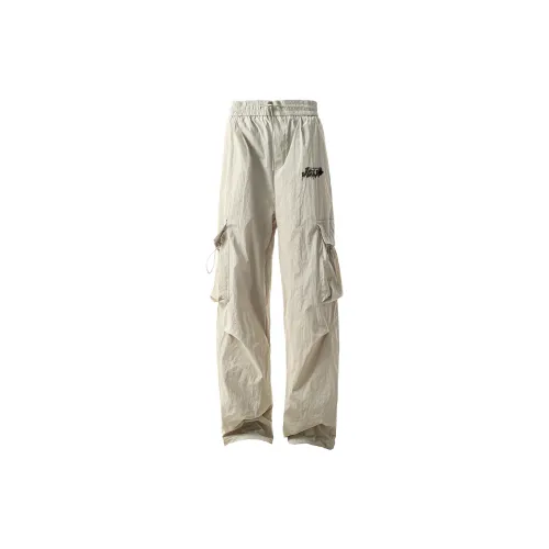 JCUI Casual Pants Unisex Beige