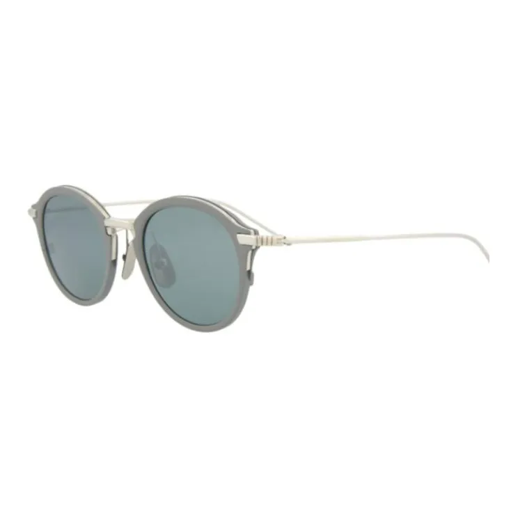 THOM BROWNE· Metal Oval Sunglasses Unisex Gray-0