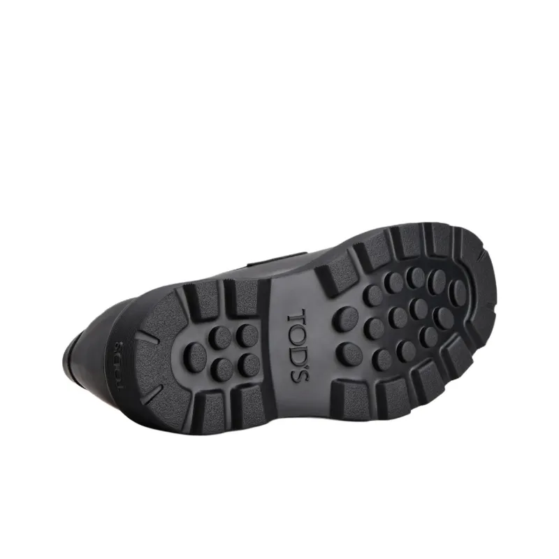 TOD'S T Plaque Tapered Toe Loafers-4