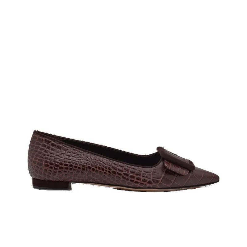 MANOLO BLAHNIK Maysalepump Casual Single Shoes Women's Brown-1