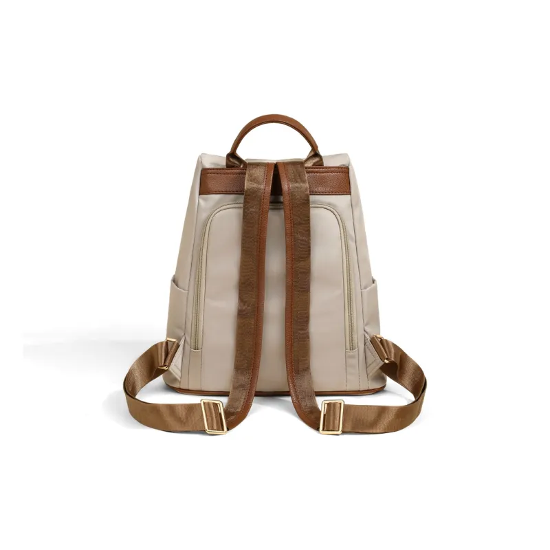 COMELY Fabric Backpack Regular Women's Khaki-4