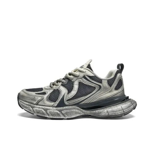 TCELLARS Cushioned Wear-Resistant Breathable Lightweight Height Increasing Low-Top Chunky Sneakers Unisex